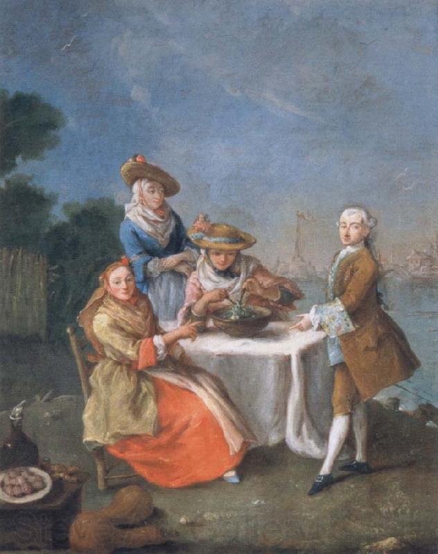 Pietro Longhi In the Gemusegarten at the Flussmundung France oil painting art